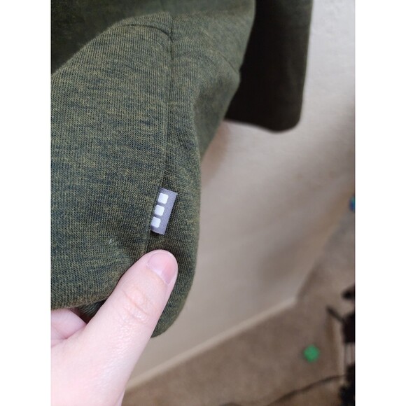 Elevate Womens S Green Wool Blend Long Sleeve Draped Open Front Cardigan Pockets - Picture 3 of 7